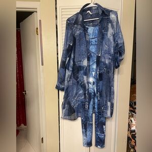 Denim inspired Jumpsuit & Top